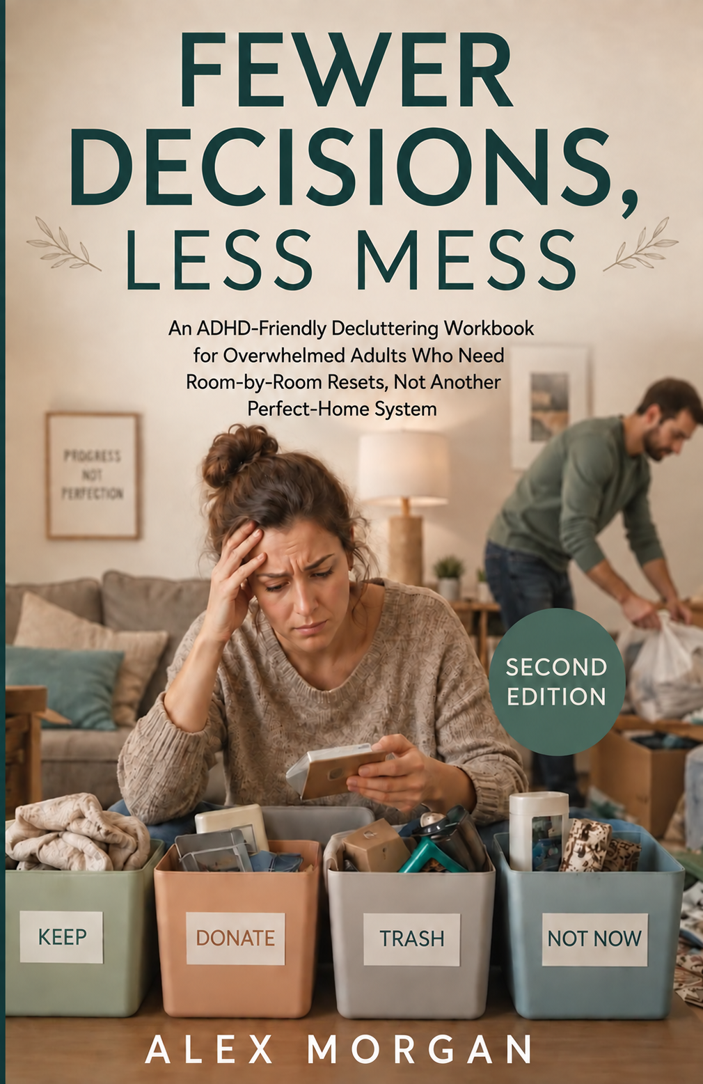 Official Second Edition paperback workbook cover of Fewer Decisions, Less Mess