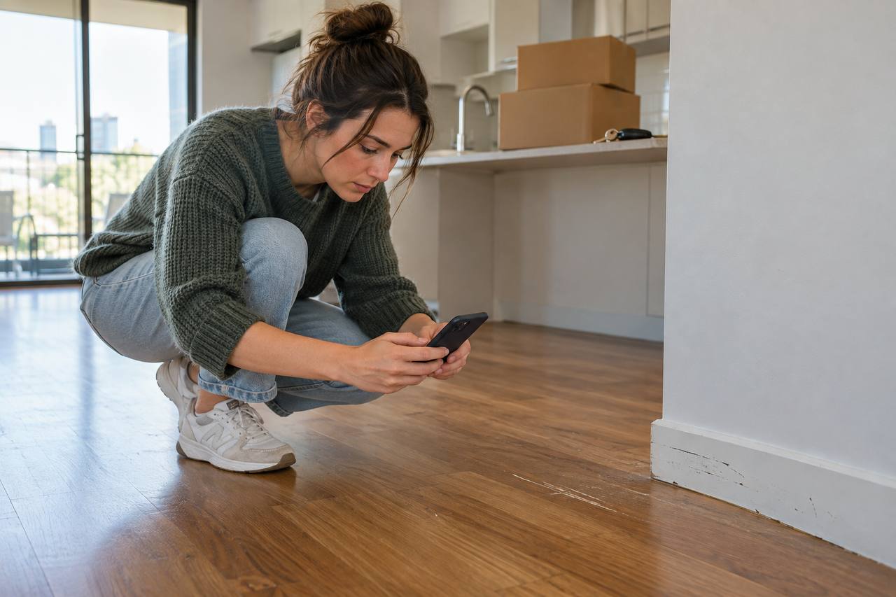 Fictional illustration: Record a rental move-in